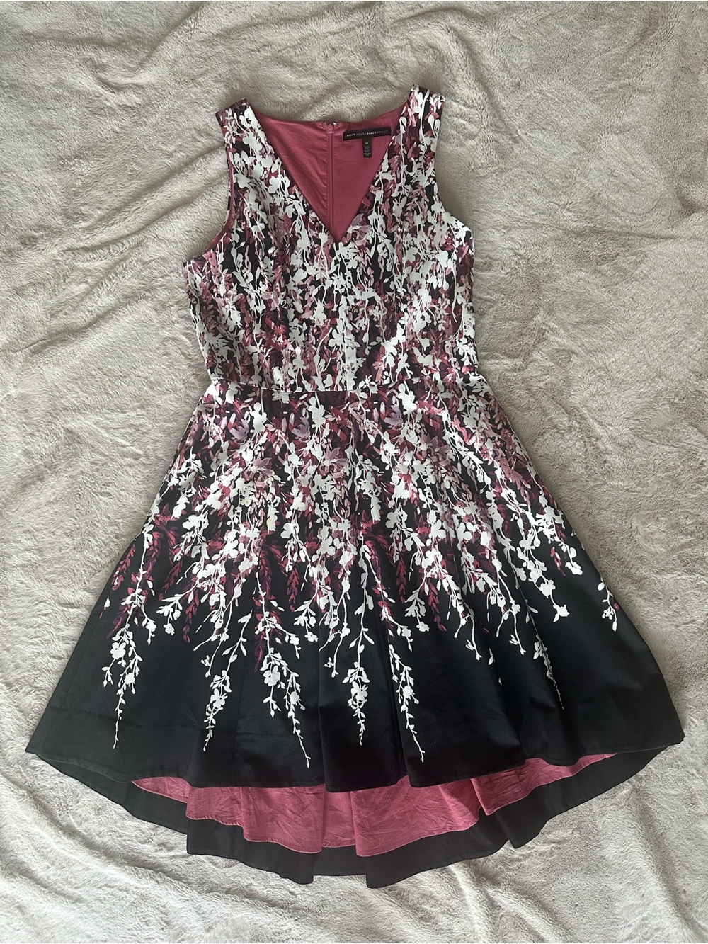 White House Black Market Floral Cocktail Dress, Size 10
